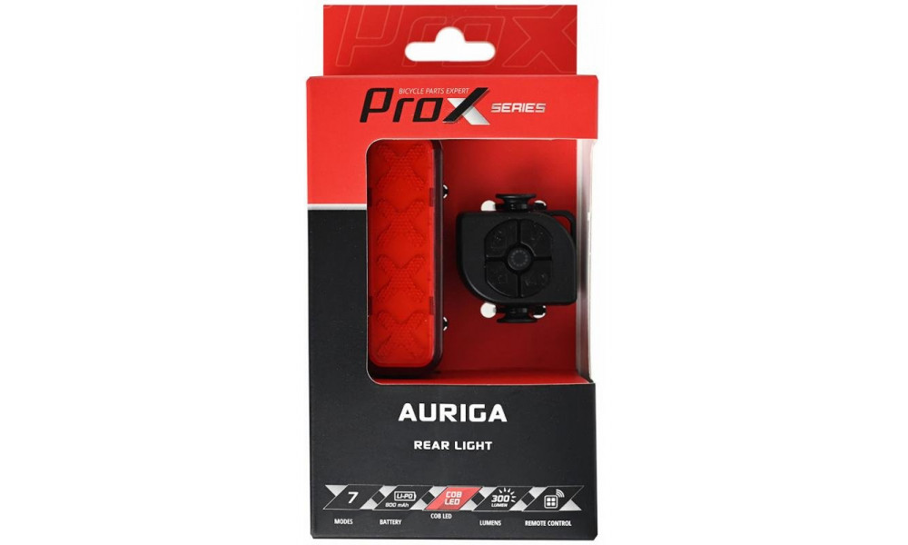 Galinė lempa ProX Auriga COB LED Brake Alarm 300Lm Memory USB - 2