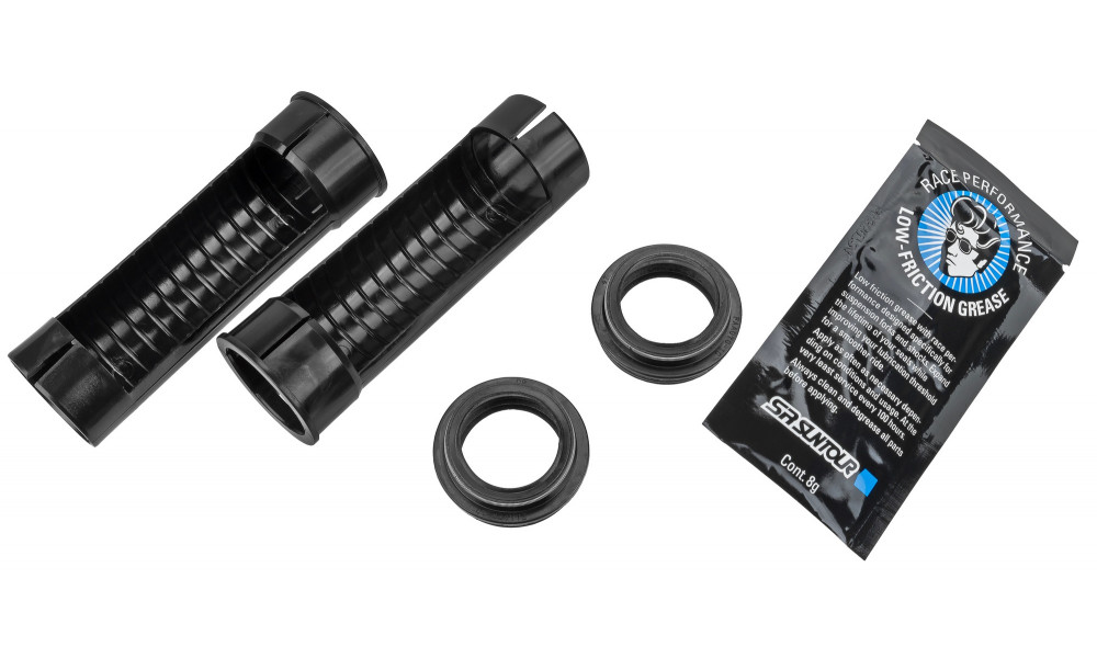 Purvo riebokšlių ir kreipiančiųjų plastikinių įdėklų komplektas SR Suntour for 30mm stanchions (FKA122-92) 