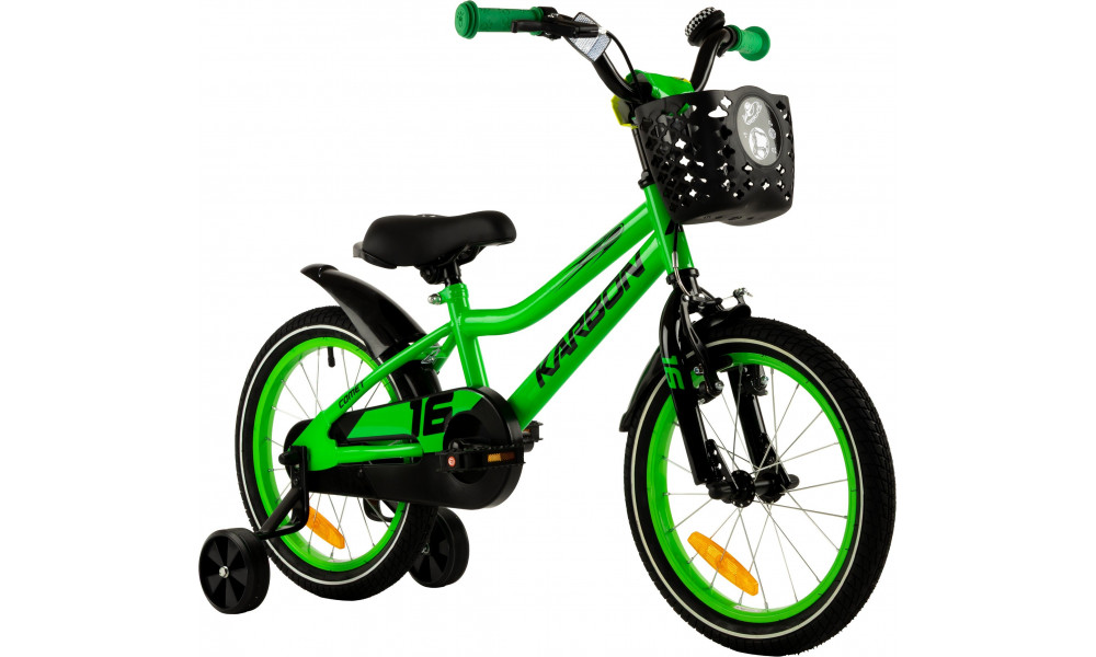 Dviratis Karbon Comet 16 green neon - 1