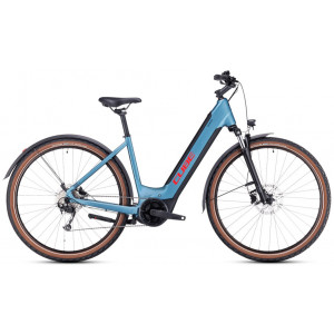 Elektrinis dviratis Cube Nuride Hybrid Performance 500 Allroad Easy Entry metalblue'n'red Elektrinis dviratis Cube Nuride Hybrid Performance 500 Allroad Easy Entry metalblue'n'red