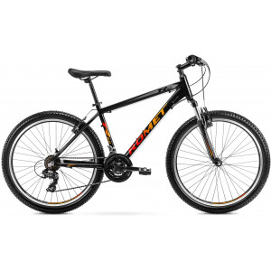 Dviratis Romet Rambler R6.0 2025 black-orange-red Dviratis Romet Rambler R6.0 2025 black-orange-red