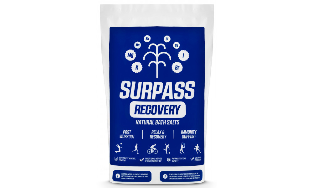 Vonios druskos Surpass Recovery Natural 1kg - 1