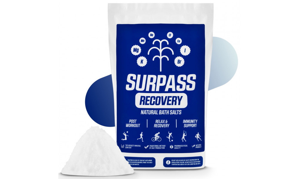 Vonios druskos Surpass Recovery Natural 1kg - 2