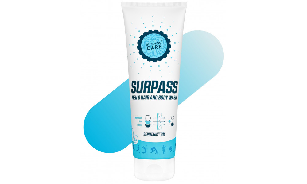 Prausimosi gelis plaukams ir kūnui Surpass Sepitonic Men 250ml - 2