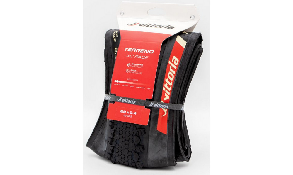 Padanga 29" Vittoria Terreno XC Race TLR Fold 29x2.4 / 60-622 black - 2