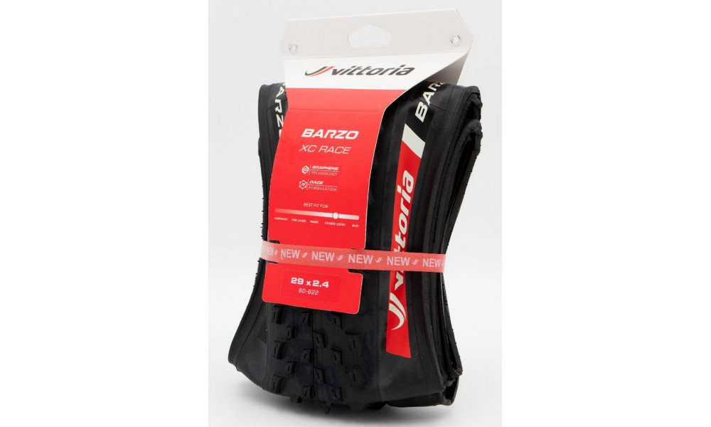 Padanga 29" Vittoria Barzo XC Race TLR Fold 29x2.4 / 60-622 black - 2