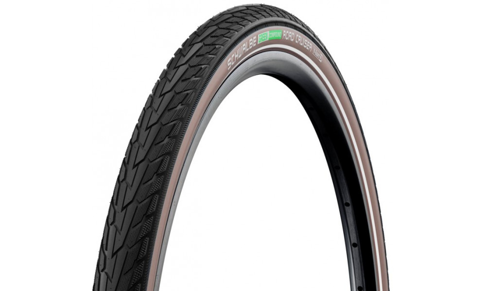 Padanga 28" Schwalbe Road Cruiser HS 484, Active Wired 47-622 / 28x1.75 Black/Coffee-Reflex 