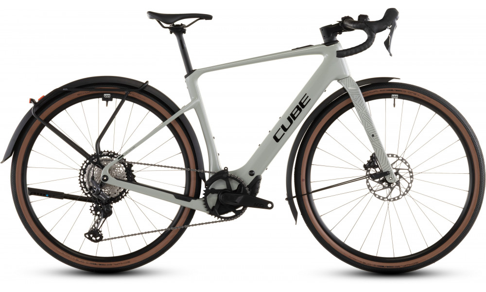 Elektrinis dviratis Cube Nuroad Hybrid C:62 Race 400X FE reedbeige'n'black 2026 