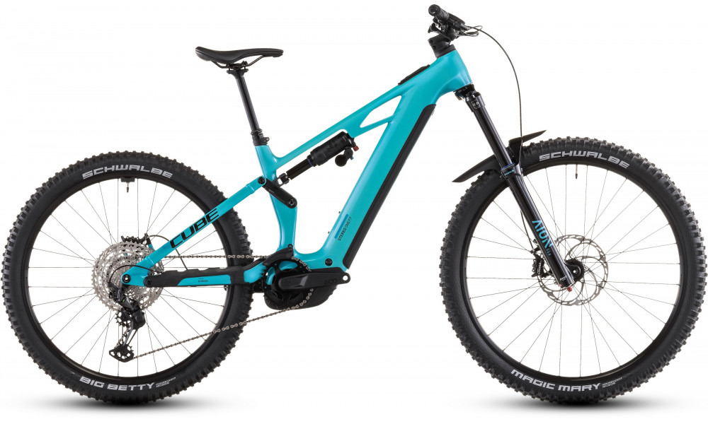 Elektrinis dviratis Cube Stereo Hybrid ONE77 HPC Race 800 29x27.5 swimmingpool'n'black 2026 