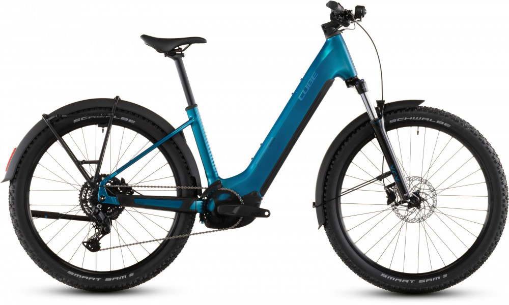 Elektrinis dviratis Cube Reaction Hybrid Performance 600 FE Easy Entry 27.5 electricblue'n'dazzle 2026 