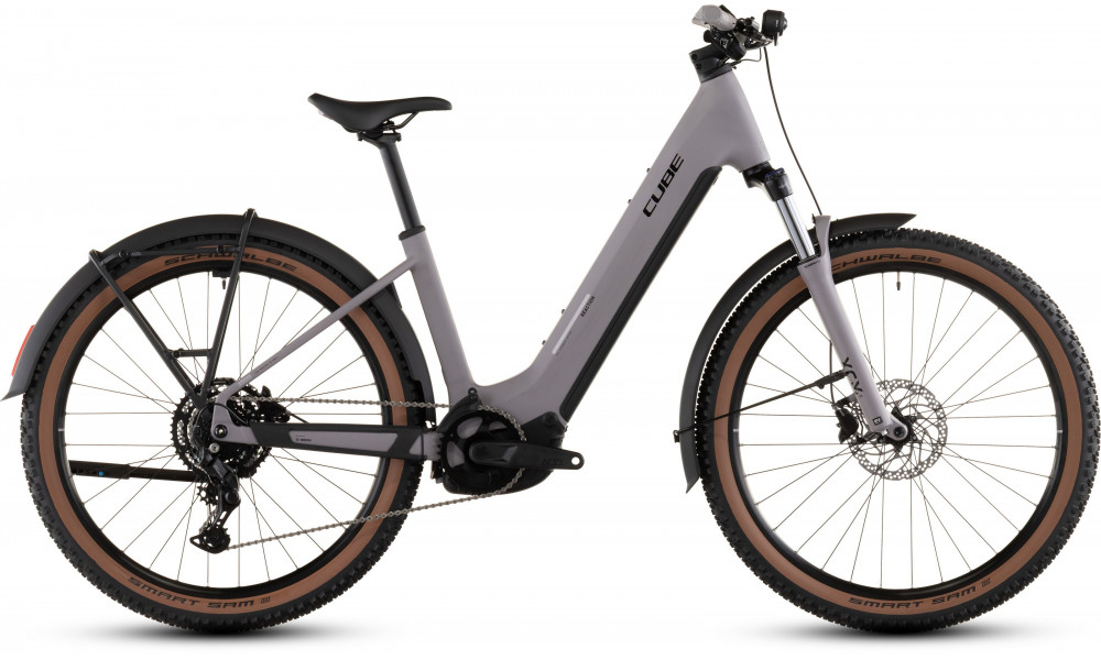 Elektrinis dviratis Cube Reaction Hybrid Performance 600 FE Easy Entry 27.5 plumgrey'n'black 2026 