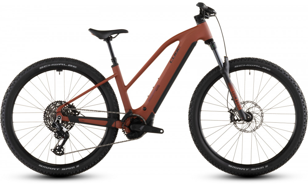 Elektrinis dviratis Cube Reaction Hybrid Race 800 Trapeze 27.5 amber'n'black 2026 