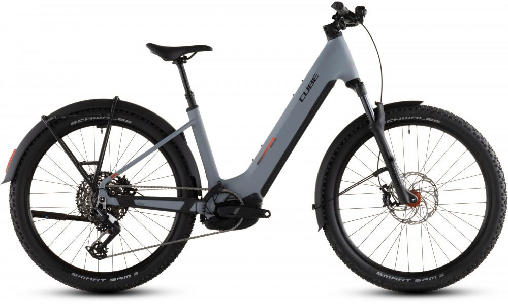 Elektrinis dviratis Cube Reaction Hybrid Race 800 FE Easy Entry 27.5 vulcan'n'orange 2026 