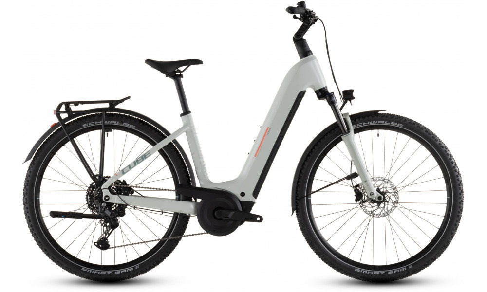 Elektrinis dviratis Cube Nuride Hybrid Performance 600 Easy Entry desertstone'n'grey 2026 