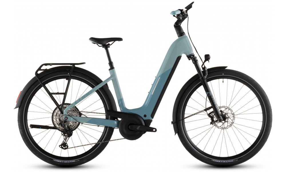 Elektrinis dviratis Cube Nuride Hybrid SLX 800 Easy Entry skylight'n'arubablue 2026 