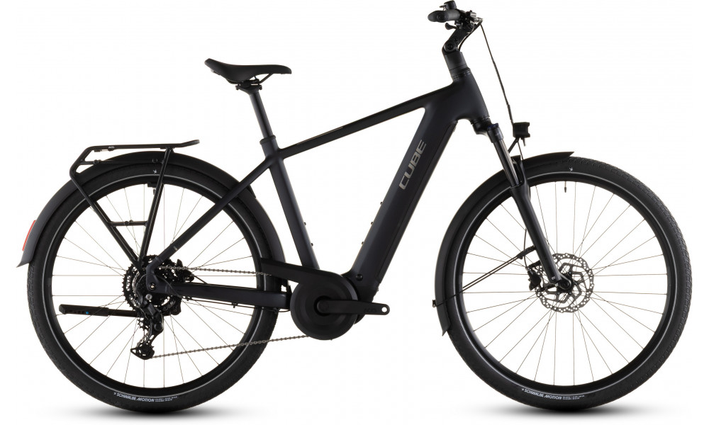 Elektrinis dviratis Cube Touring Hybrid ONE 600 coal'n'chrome 2026 