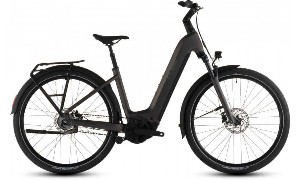 Elektrinis dviratis Cube Touring Hybrid Comfort SLX 800 Easy Entry charcoal'n'chrome 2026 