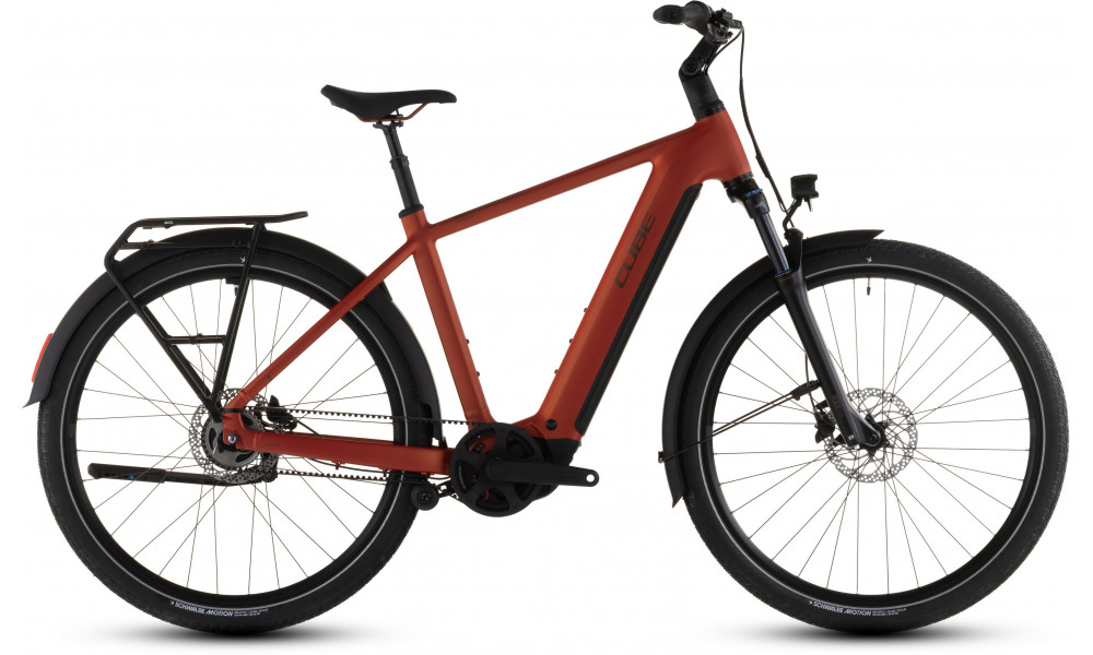 Elektrinis dviratis Cube Touring Hybrid Comfort SLX 800 chilli'n'chrome 2026 