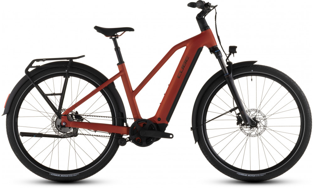 Elektrinis dviratis Cube Touring Hybrid Comfort SLX 800 Trapeze chilli'n'chrome 2026 