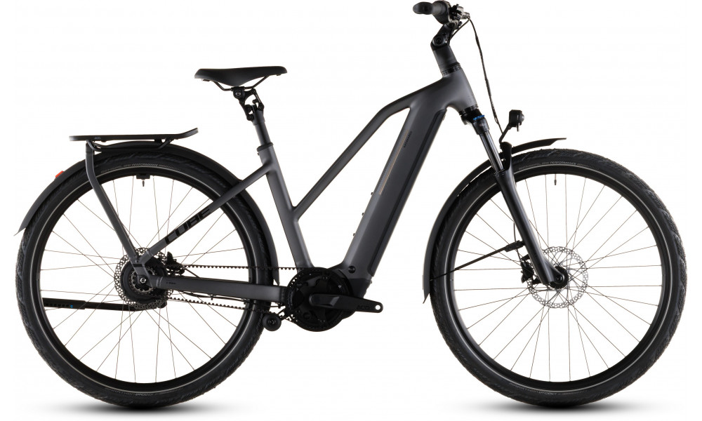 Elektrinis dviratis Cube Kathmandu Hybrid Comfort Pro 800 Trapeze slabgrey'n'black 2026 