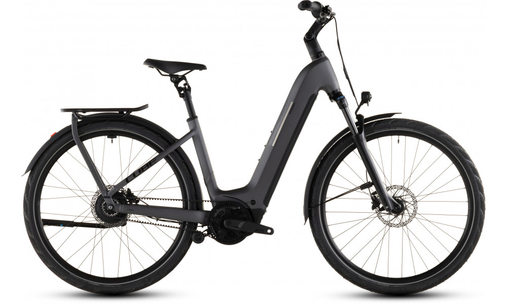 Elektrinis dviratis Cube Kathmandu Hybrid Comfort Pro 800 Easy Entry slabgrey'n'black 2026 