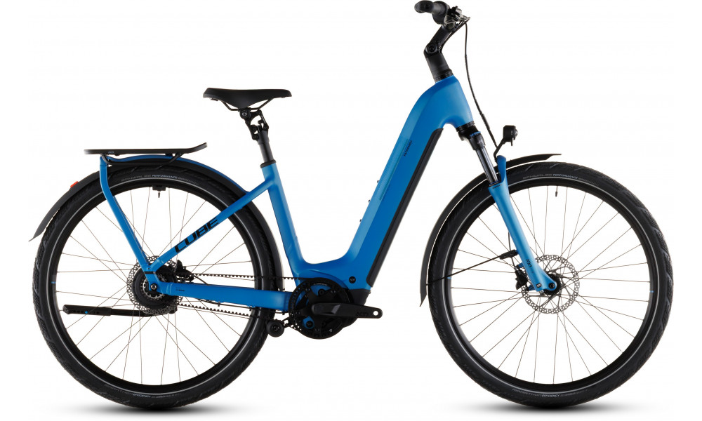 Elektrinis dviratis Cube Kathmandu Hybrid Comfort Pro 800 Easy Entry azure'n'black 2026 