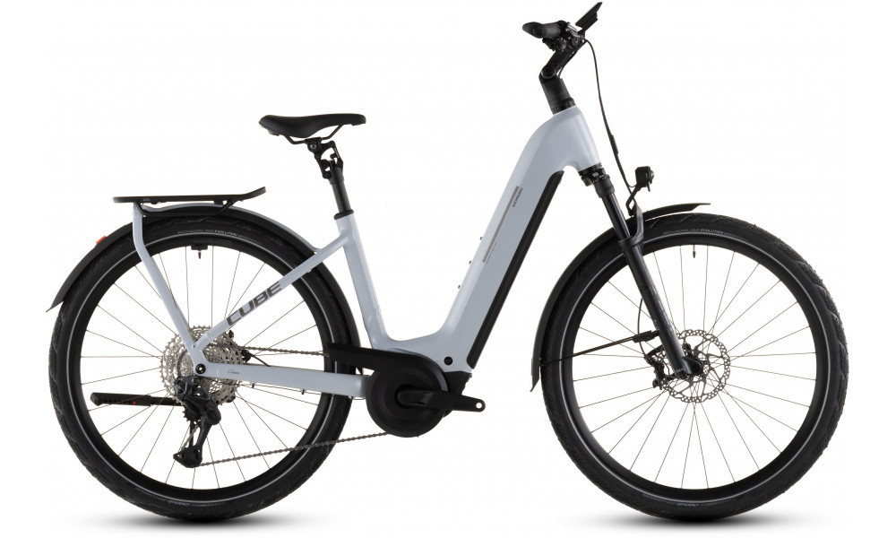 Elektrinis dviratis Cube Kathmandu Hybrid SLX 800 Easy Entry foggrey'n'grey 2026 