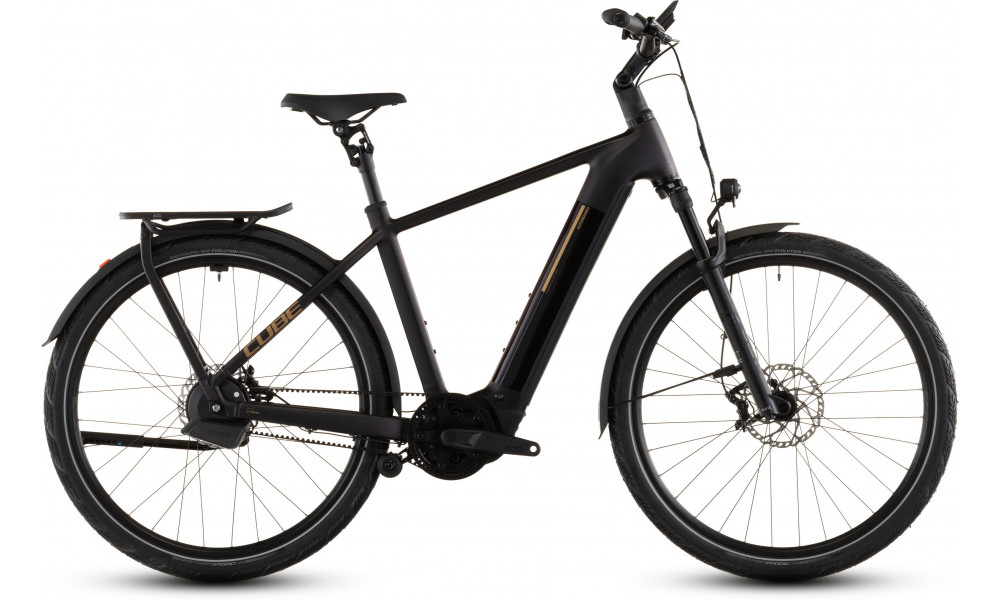 Elektrinis dviratis Cube Kathmandu Hybrid Comfort SLX 800 solareclipse'n'gold 2026 