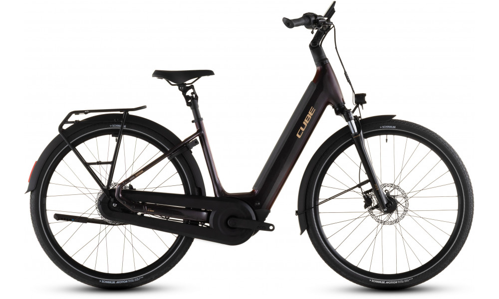 Elektrinis dviratis Cube Supreme Hybrid Comfort Pro 600 Easy Entry solareclipse'n'gold 2026 