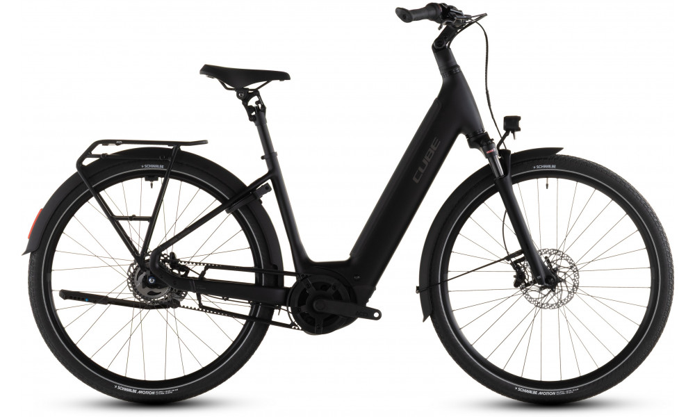 Elektrinis dviratis Cube Supreme RT Hybrid Deluxe EX 600 Easy Entry 26 black'n'chrome 2026 