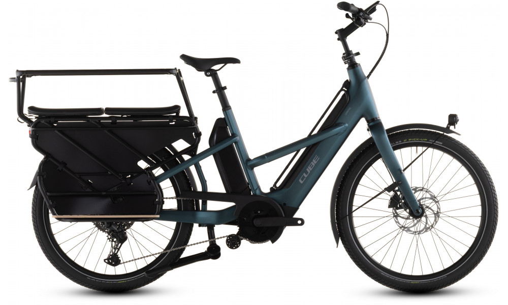 Elektrinis dviratis Cube Longtail Hybrid Family 800 royalgreen'n'black 2026 