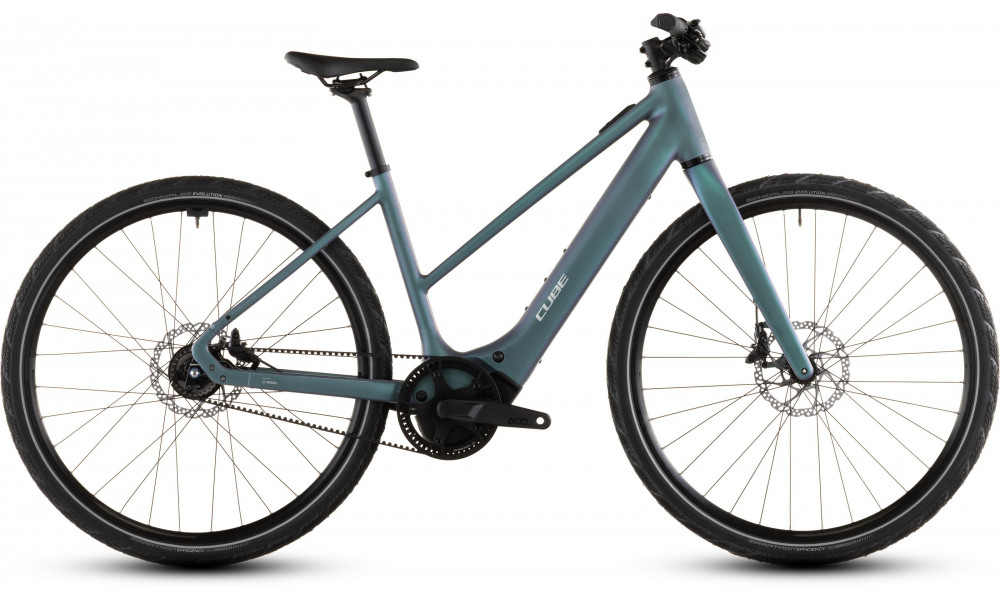 Elektrinis dviratis Cube Editor Hybrid SLT 400X Trapeze smaragdgrey'n'prism 2026 