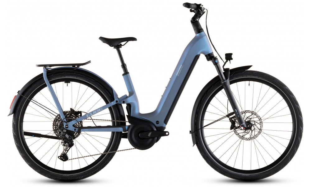 Elektrinis dviratis Cube Kathmandu Hybrid ONE11 HPC Pro 800 Easy Entry hazeblue'n'blue 2026 