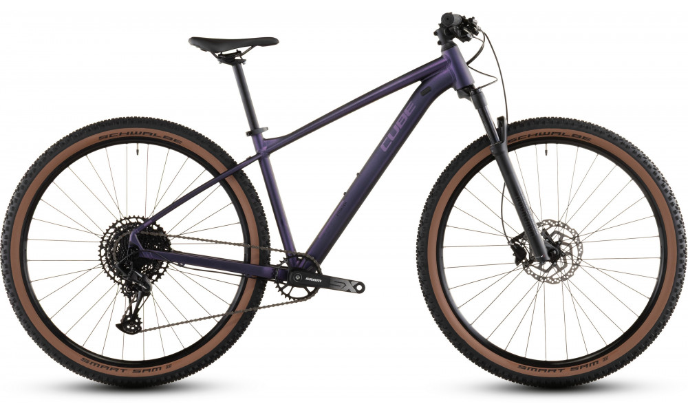 Dviratis Cube Attention SLX 27.5 purplegalaxy'n'black 2026 