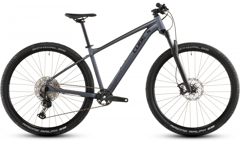 Dviratis Cube Reaction SLX 27.5 metalicgrey'n'black 2026 