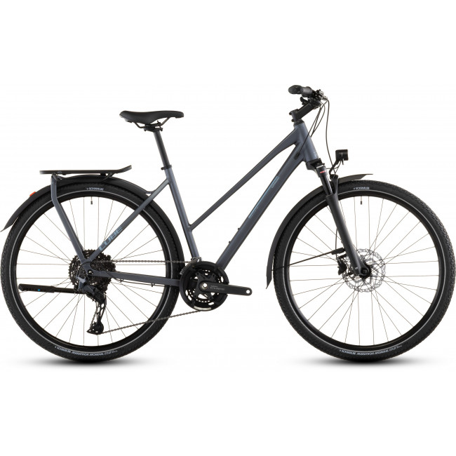 Dviratis Cube Kathmandu EXC Trapeze metallicgrey'n'chrome 2026 Dviratis Cube Kathmandu EXC Trapeze metallicgrey'n'chrome 2026
