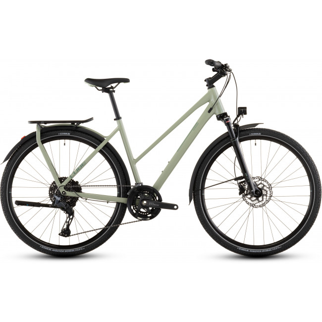 Dviratis Cube Kathmandu EXC Trapeze pea'n'grey 2026 Dviratis Cube Kathmandu EXC Trapeze pea'n'grey 2026