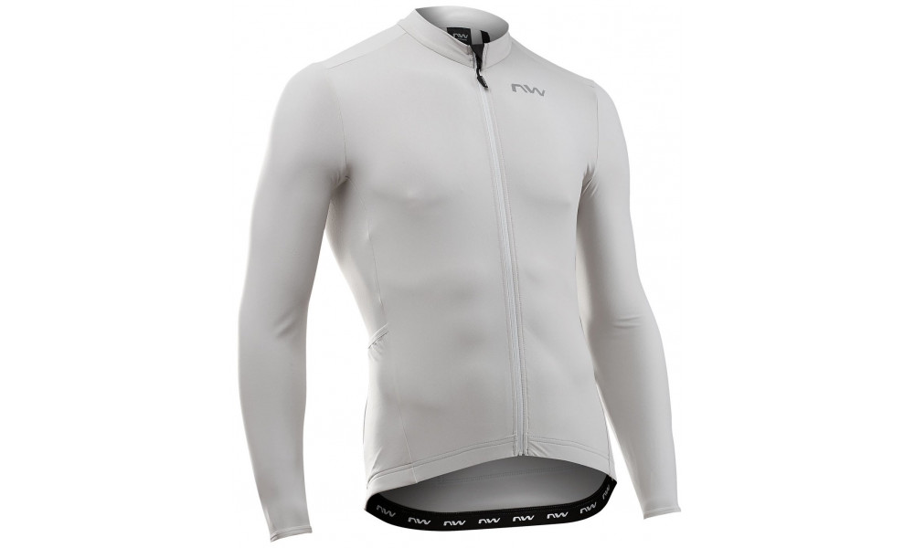 Dviratininko marškinėliai Northwave Farenheit L/S light grey - 1