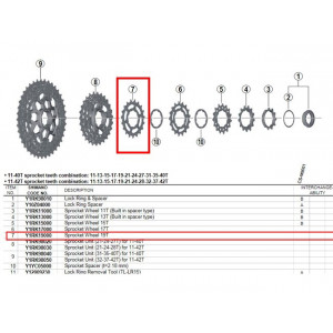 Galinė žvaigždutė Shimano XT CS-M8000 Galinė žvaigždutė Shimano XT CS-M8000