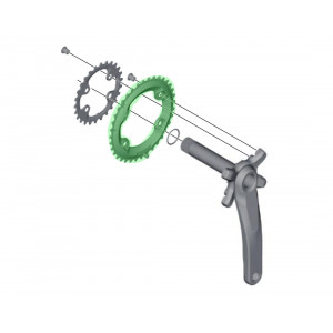 Priekinis dantratis Shimano XT FC-M8000-BB Priekinis dantratis Shimano XT FC-M8000-BB