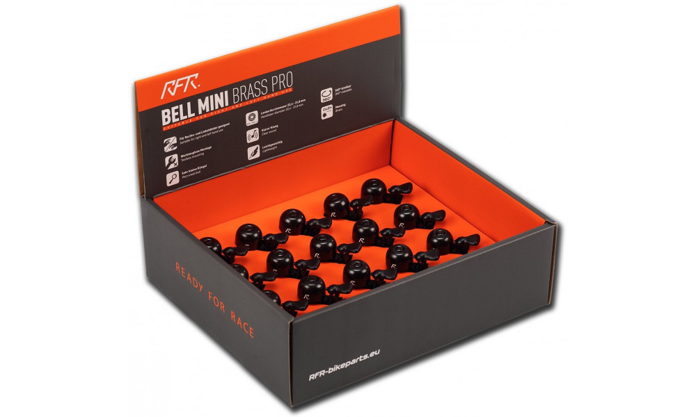 Skambutis RFR Mini Brass Pro black'n'white box (20 vnt.) - 1