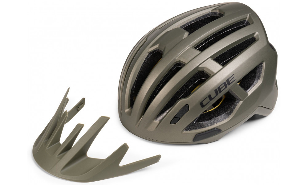 Šalmas Cube Offpath TM olive - 2