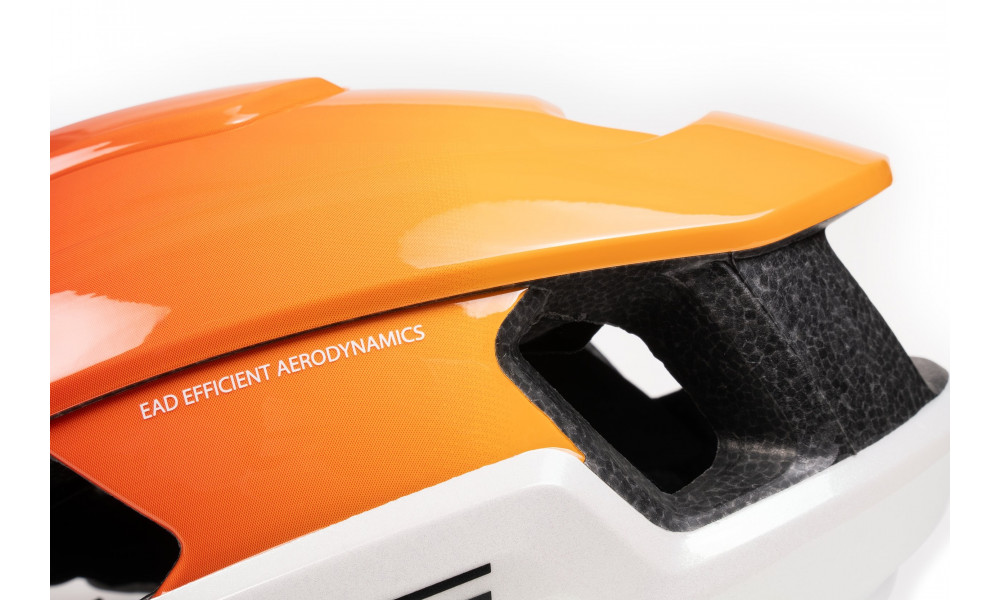 Šalmas Cube Heron Teamline white'n'orange - 3