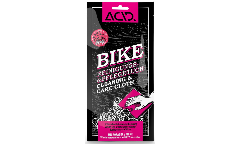 Šluostė ACID Bike Cleaning & Care microfibre 40x50cm 