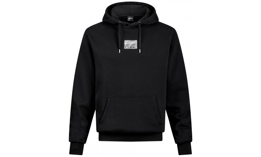 Megztinis su kapišonu Cube Organic Grid black - 1