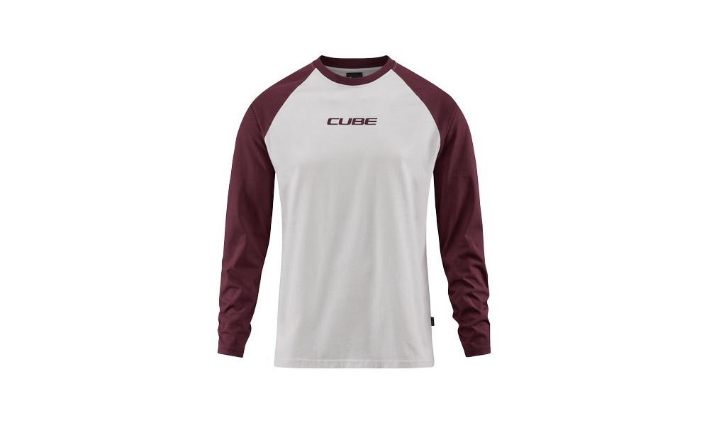 Marškinėliai Cube Organic Longsleeve red'n'beige - 1