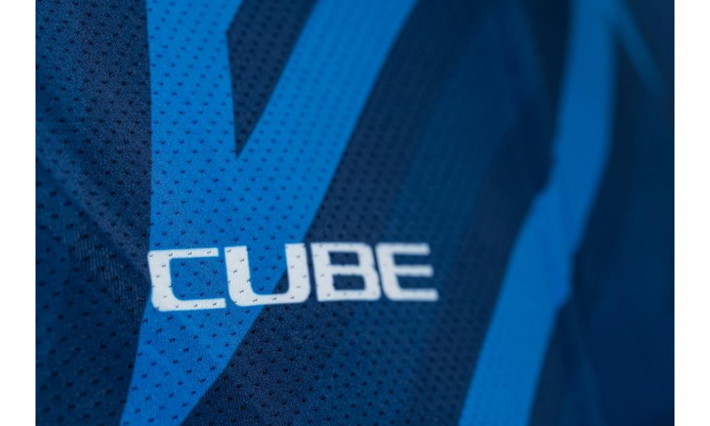 Dviratininko marškinėliai Cube ATX Full Zip CMPT S/S blue - 2