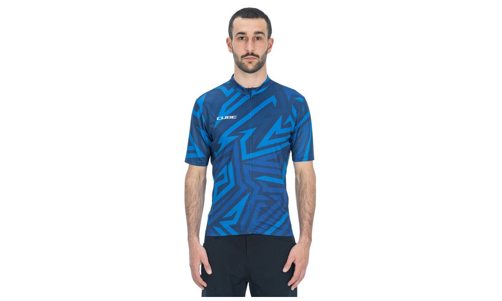 Dviratininko marškinėliai Cube ATX Full Zip CMPT S/S blue - 5