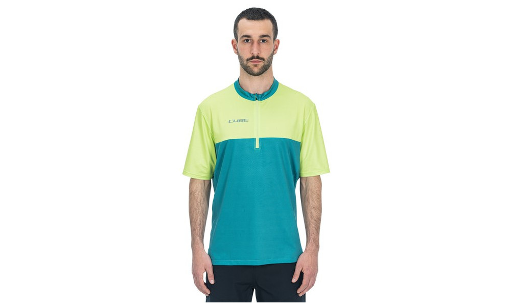 Dviratininko marškinėliai Cube ATX Half Zip CMPT S/S green'n'lime - 5