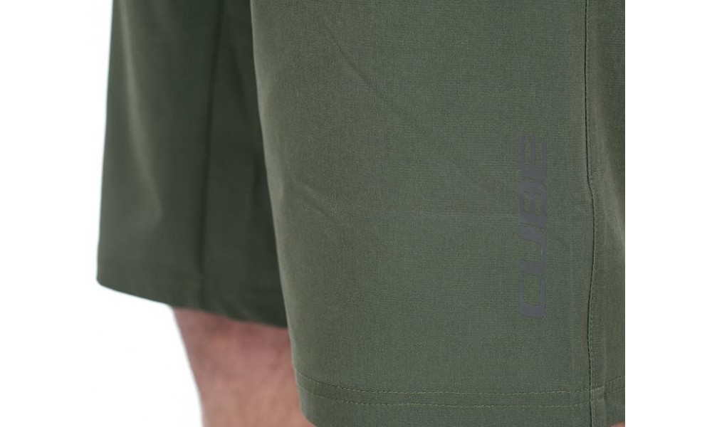 Dviratininko šortai Cube ATX Baggy CMPT with liner dark olive - 3